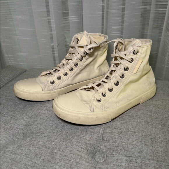 BALENCIAGA PARIS HIGH TOP SNEAKER SIZE 10 IN WHITE - 100% AUTHENTIC - Picture 3 of 6